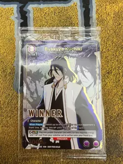 Union Arena TCG SEALED Byakuya Kuchiki UEPR/BLC-1-049 R Winner Promo!! - Image 1