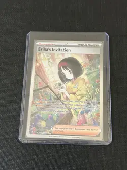 Pokemon TCG Erika's Invitation Scarlet & Violet Holo Card 203/165 Special Rare - Image 1