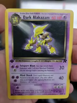 Dark Alakazam - 18/82 - Rare 1st Edition - Team Rocket Pokemon Card - Image 1