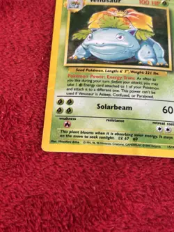 Venusaur 015/102 Base Set Holo Wotc Pokemon Card Played 1999 - Image 4