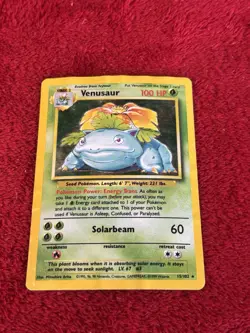 Venusaur 015/102 Base Set Holo Wotc Pokemon Card Played 1999 - Image 5