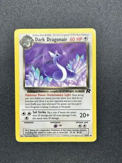 Pokemon Dark Dragonair TCG Unlimited Uncommon Card 33/82 Vintage 1999 WOTC - Image 1