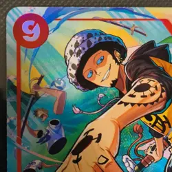 One Piece CCG Trafalgar Law OP14-009 SR Rush Holo Character Card - Image 2