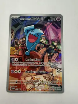 Team Rocket's Wobbuffet #203 Scarlet & Violet Promo Cards Holo Pokemon NM (C) - Image 1