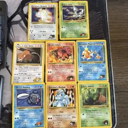 pokemon lot 8 cards, Vintage, rare, Gym Challenge, Giovanni, Koga, Brock, Misty - Image 1