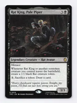 Rat King, Pale Piper 0019 (R) MTG Commander Teenage Mutant Ninja Turtles (TMC) - Image 1
