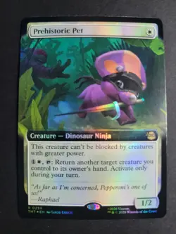 Prehistoric Pet (Extended Art Foil) Rare MTG Ninja Turtles - Image 1