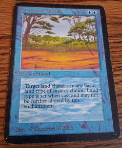 MTG Alpha Set PHANTASMAL TERRAIN Played Condition - Image 1