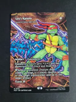 Leo's Katana (Borderless) Mythic MTG Ninja Turtles - Image 1