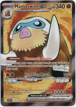 Pokemon Mamoswine ex Full Art Journey Together 174/159 NM Englisch - Image 1