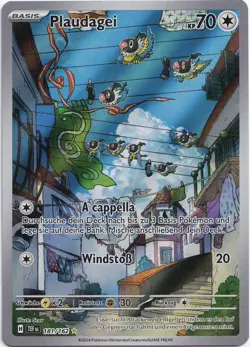 Pokemon Plaudagei Illustration Rare Gewalten der Zeit 181/162 NM Deutsch - Image 1