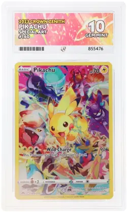 Pikachu 160/159 Crown Zenith Pokemon TCG Special Art ACE 10 (Gem Mint) - Image 1
