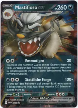 Pokemon Mastifioso ex Double Rare Black Star Promo SVP 086 NM Deutsch - Image 1