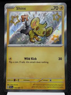 Shinx 135/091 - Shiny Holo Rare - Paldean Fates Pokemon Card MINT - Image 1