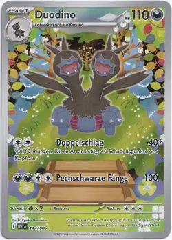 Pokemon Duodino Illustration Rare Weiße Flammen 147/086 NM DE - Image 1