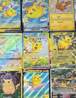 Pokemon 10 Karten Sammlung Set mit 1 Pikachu ex / V/VMAX / GX / Shiny / Holo DE - Image 2