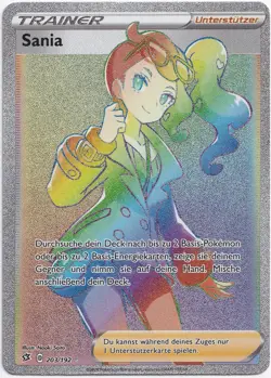 Pokemon Sania Rainbow Secret Rare Clash der Rebellen 203/192 NM Deutsch - Image 1