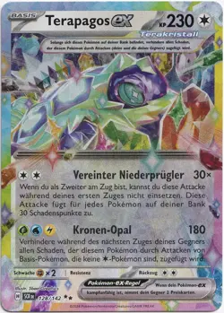 Pokemon Terapagos ex Double Rare Stellarkrone 128/142 Near Mint Deutsch - Image 1