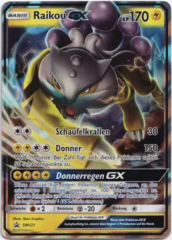 Pokemon Raikou GX Ultra Rare Blackstar Promos SM121 NM Deutsch - Image 1