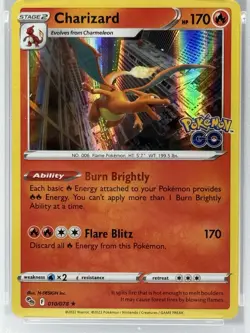 2022 Pokemon Go CHARIZARD - HOLO #010 PSA 7 - Image 2