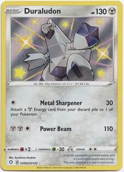 Pokemon Duraludon Shiny Full Art Shining Fates SV092/SV122 NM English - Image 1