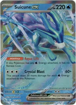 Pokemon Suicune ex Ultra Rare Turtok & Suicune ex Deck CLB 010/034 NM English - Image 1