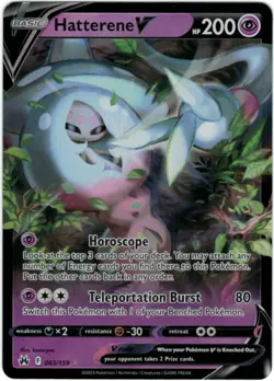 Pokemon Hatterene V Ultra Rare Crown Zenith 065/159 Near Mint English - Image 1
