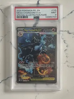 Pokemon Mega Charizard X ex #125 Special Illustration Rare Holo PSA 9 125/094 - Image 1