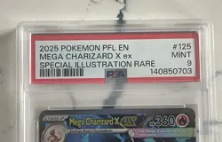 Pokemon Mega Charizard X ex #125 Special Illustration Rare Holo PSA 9 125/094 - Image 2