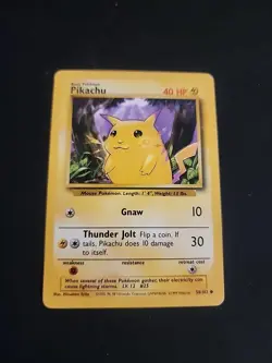 Pikachu 58/102 - Pokemon Karte - Base Set Vintage - BS58 - Excellent+ - Image 1