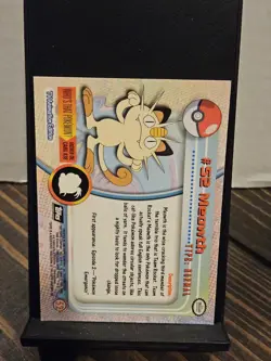 Meowth #52 2000 Topps Pokemon TV Animation Series Black Logo Non-Holo - Image 2