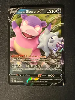 GALAR SLOWBRO V 099/189 S DARKNESS ABLAZE ENGLISH POKEMON CARD TCG - Image 1