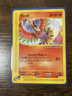Pokemon Ho-oh Center NY Promo 52/53 80 HP Sacred Wing WOTC Card 2002 - Image 1