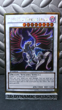 | Yugioh Blackfeather Darkrage Dragon PGLD-EN017 Secret Premium Gold NM- 🔥 | - Image 1