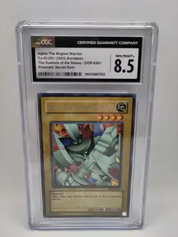 Alpha The Magnet Warrior-Yu GI Oh-DORE001-Prismatic Secret Rare-Graded 8.5-Mint+ - Image 1