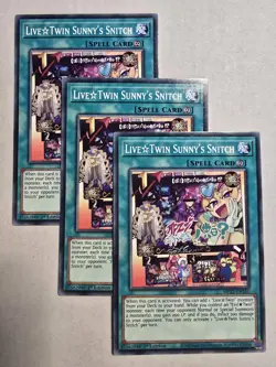 3X Yugioh Live Twin Sunny's Snitch MP22-EN161 Common 1st Ed Near Mint PLAYSET - Image 1