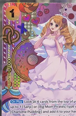 One Piece TCG - Charlotte Pudding SP OP03-112 - OP08 Two Legends NM/M Flawless - Image 3