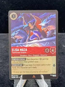 Disney Lorcana-Winterspell-Elisa Maza-Transformed Gargoyle-#112-Cold Foil-M/NM - Image 1