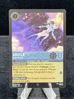 Disney Lorcana-Winterspell-Angela-Night Warrior-#187-Cold Foil-M/NM - Image 1