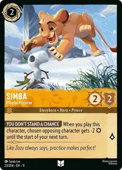 Simba - Playful Pouncer 23/204 Winterspell Non-Foil Disney Lorcana - Image 1