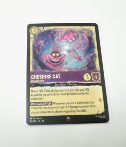 Disney Lorcana Whispers In The Well Chesire Cat Inexplicable 60/204 Super Rare - Image 1