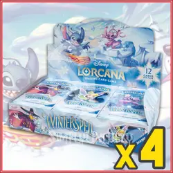 Disney Lorcana TCG: Winterspell Booster Box Case 4 Boxes ❄ Ships 2/20 - Image 1