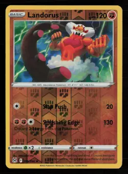 Landorus SWSH11: Lost Origin #105/196 Reverse Holo Rare Pokemon Card - Image 1