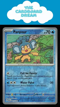 Panpour SV04: Paradox Rift #041/182 Reverse Holo Common Pokemon Card - Image 1