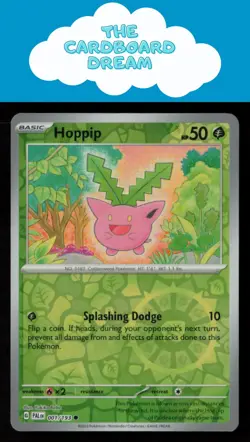 Hoppip SV02: Paldea Evolved #001/193 Reverse Holo Common Pokemon Card - Image 1