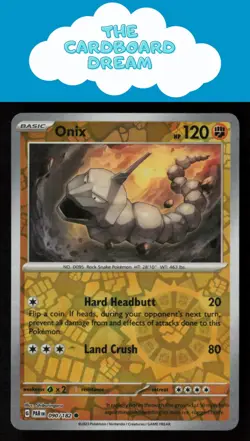 Onix SV04: Paradox Rift #090/182 Reverse Holo Common Pokemon Card - Image 1