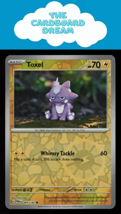 Toxel SV04: Paradox Rift #069/182 Reverse Holo Common Pokemon Card - Image 1