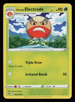 Hisuian Electrode SWSH10: Astral Radiance #003/189 Uncommon Pokemon Card - Image 1