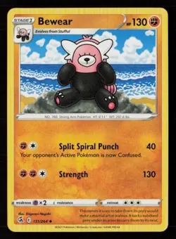 Bewear SWSH08: Fusion Strike #151/264 Uncommon Pokemon Card - Image 1