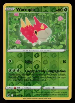 Wurmple SWSH11: Lost Origin #006/196 Reverse Holo Common Pokemon Card - Image 1